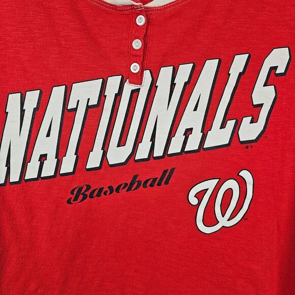 Ladies Washington Nationals Baseball MLB Sporty Athleisure T-Shirt 5 & Ocean LG - Picture 2 of 16